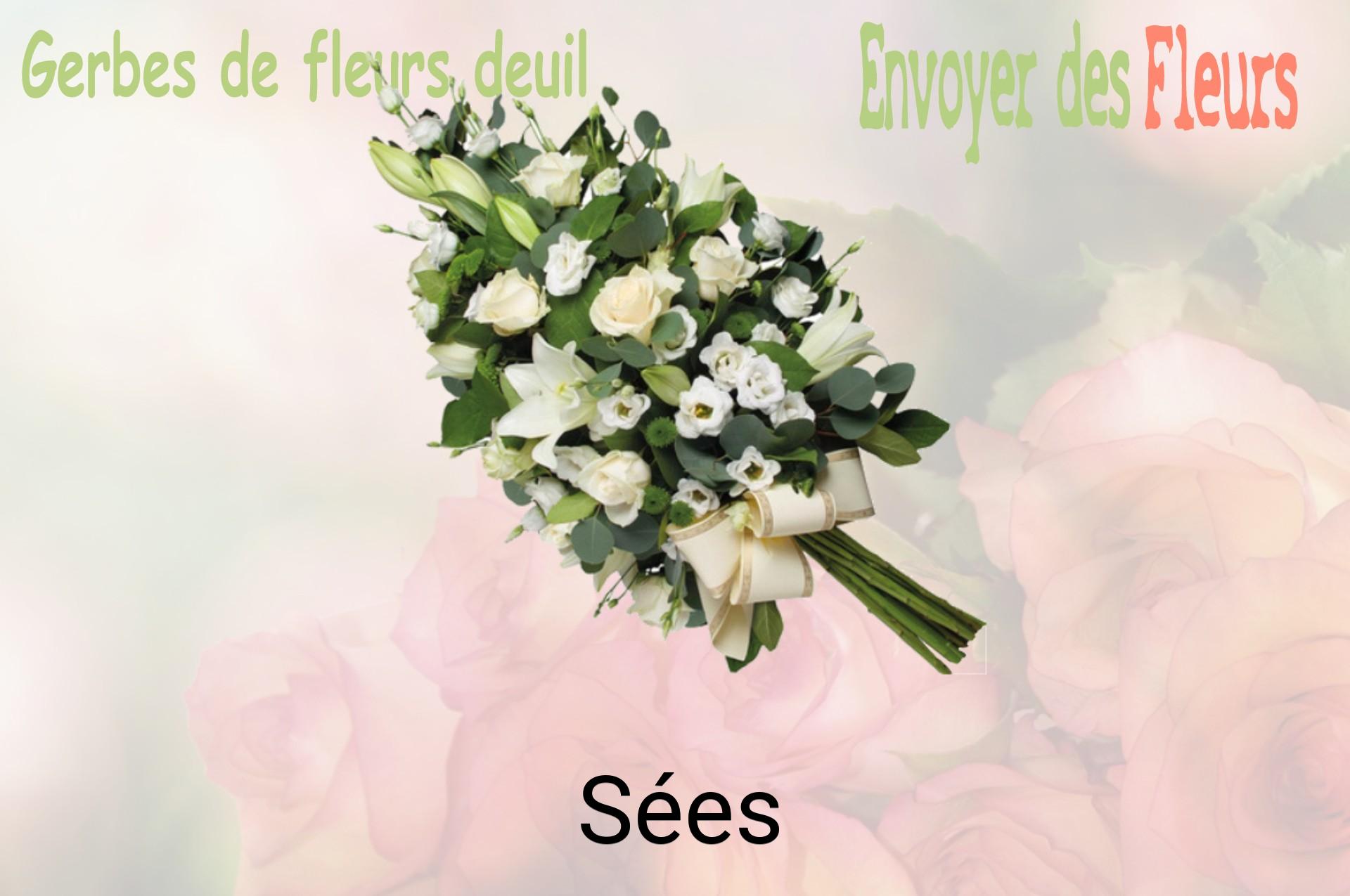 Gerbe de fleurs de deuil livrée à Sées